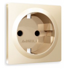 Накладка для розетки с заземлением и со шторками Ambrella Volt Quant AP6070