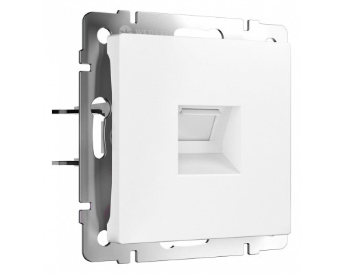 Розетка Ethernet RJ-45 и со шторками, без рамки Werkel белый матовый W5120001