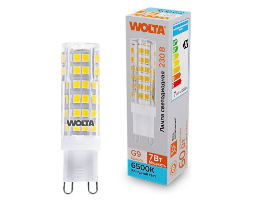 Лампа светодиодная Wolta G9 7Вт 6500K WSTD-JCD-7W6KG9-C Лампа светодиодная Wolta G9 7Вт 6500K WSTD-JCD-7W6KG9-C