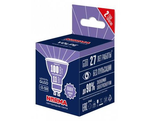 Лампа светодиодная Volpe LED-JCDR GU10 11Вт 6500K UL-00011006 Лампа светодиодная Volpe LED-JCDR GU10 11Вт 6500K UL-00011006