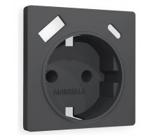 Накладка для розетки с заземлением и со шторками и 2хUSB type A и C Ambrella Volt Quant AP9100