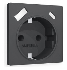 Накладка для розетки с заземлением и со шторками и 2хUSB type A и C Ambrella Volt Quant AP9100