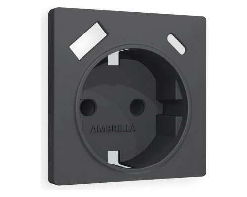 Накладка для розетки с заземлением и со шторками и 2хUSB type A и C Ambrella Volt Quant AP9100 Накладка для розетки с заземлением и со шторками и 2хUSB type A и C Ambrella Volt Quant AP9100