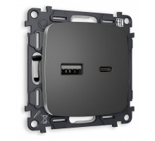 Розетка 2хUSB type A и C без рамки Ambrella Volt Quant MO661010