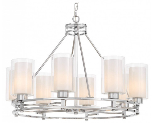 Подвесная люстра LUMINA DECO Marietta LDP 8025-8 CHR+WT Подвесная люстра LUMINA DECO Marietta LDP 8025-8 CHR+WT