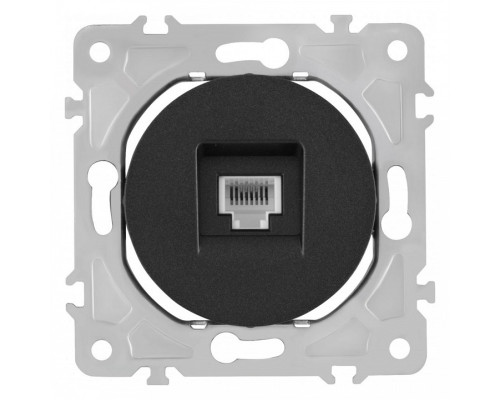 Розетка Ethernet RJ-45 без рамки Arte Milano am-202 202.45-1.black Розетка Ethernet RJ-45 без рамки Arte Milano am-202 202.45-1.black