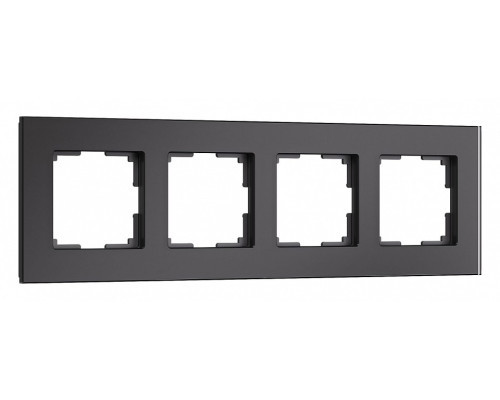 Рамка на 4 поста Werkel Senso (черный, стекло soft-touch) W0043108 Рамка на 4 поста Werkel Senso (черный, стекло soft-touch) W0043108