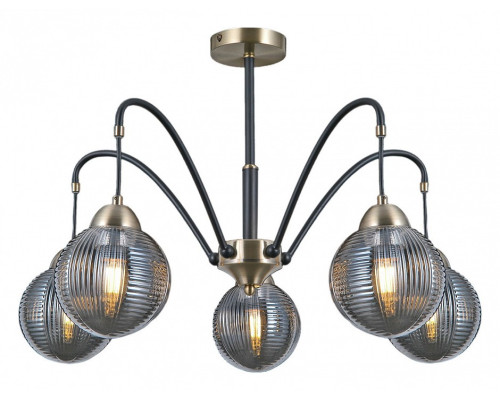 Люстра на штанге ILLUMICO IL0433-5PSQ-79 BK AB Люстра на штанге ILLUMICO IL0433-5PSQ-79 BK AB