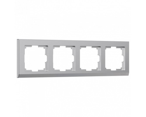 Рамка на 4 поста Werkel Stark (серебряный) W0041806 Рамка на 4 поста Werkel Stark (серебряный) W0041806