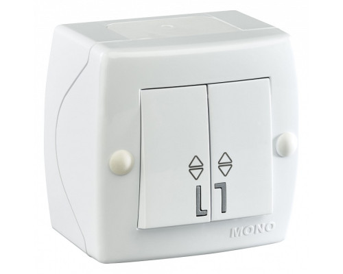 Выключатель проходной двухклавишный Mono Electric Octans IP20 104-010101-111 Выключатель проходной двухклавишный Mono Electric Octans IP20 104-010101-111