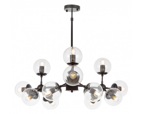 Люстра на штанге LUMINA DECO Zodiak LDP 160-12 BK+PR Люстра на штанге LUMINA DECO Zodiak LDP 160-12 BK+PR