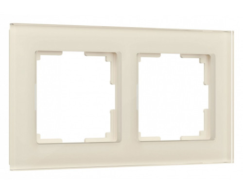 Рамка на 2 поста Werkel Favorit (молочный, стекло) W0021141 Рамка на 2 поста Werkel Favorit (молочный, стекло) W0021141