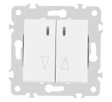 Выключатель для жалюзи с подсветкой без рамки Arte Milano 203 203.39-2.white