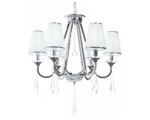 Подвесная люстра LUMINA DECO Milesia LDP 8926-6 WT+CHR Подвесная люстра LUMINA DECO Milesia LDP 8926-6 WT+CHR
