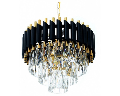Подвесная люстра LUMINA DECO Funneli LDP 6003-400 BK+F.GD Подвесная люстра LUMINA DECO Funneli LDP 6003-400 BK+F.GD