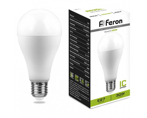 Лампа светодиодная Feron Lb 130 E27 30Вт 4000K 38195 Лампа светодиодная Feron Lb 130 E27 30Вт 4000K 38195