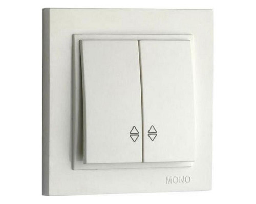 Выключатель проходной двухклавишный без рамки Mono Electric Despina / Larissa 500-000123-111 Выключатель проходной двухклавишный без рамки Mono Electric Despina / Larissa 500-000123-111