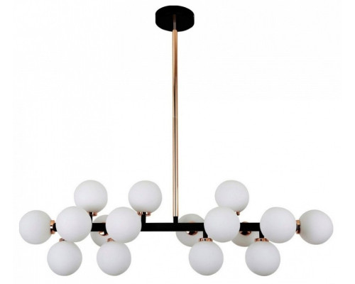 Люстра на штанге LUMINA DECO Marsiada LDP 6033-16 BK+MD Люстра на штанге LUMINA DECO Marsiada LDP 6033-16 BK+MD