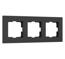 Рамка на 3 поста Werkel Slab (черный софт) W0032908