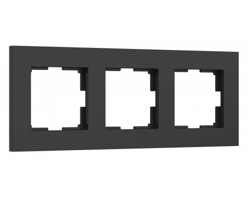 Рамка на 3 поста Werkel Slab (черный софт) W0032908 Рамка на 3 поста Werkel Slab (черный софт) W0032908