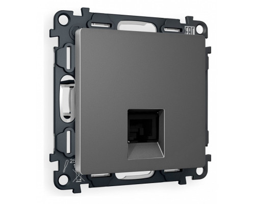 Розетка Ethernet RJ-45 и со шторками, без рамки Ambrella Volt Quant MA662010 Розетка Ethernet RJ-45 и со шторками, без рамки Ambrella Volt Quant MA662010