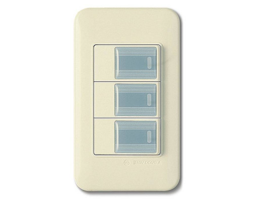 Выключатель трехклавишный Imex 70 Wide Delux Grey WSN 0123 Выключатель трехклавишный Imex 70 Wide Delux Grey WSN 0123
