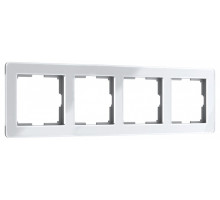 Рамка на 4 поста Werkel Acrylic (белый) W0042701