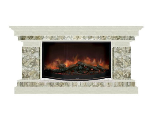 Комплект из электрокамина напольного и портала (143x45x80 см) Брайтон Карелия Rondo 86 БР000019 Комплект из электрокамина напольного и портала (143x45x80 см) Брайтон Карелия Rondo 86 БР000019