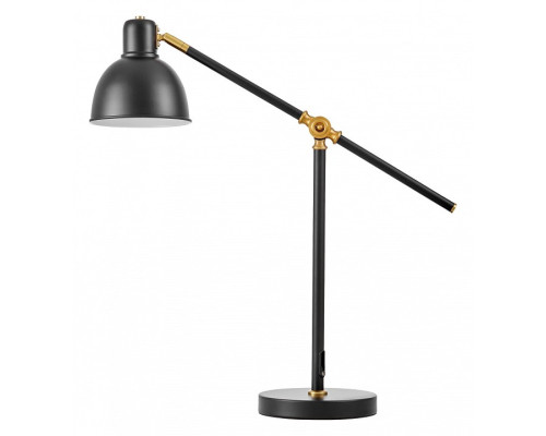 Настольная лампа офисная LUMINA DECO ZULA LDT 7736-1 BK+MD Настольная лампа офисная LUMINA DECO ZULA LDT 7736-1 BK+MD