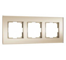 Рамка на 3 поста Werkel Senso (шампань, стекло soft-touch) W0033111