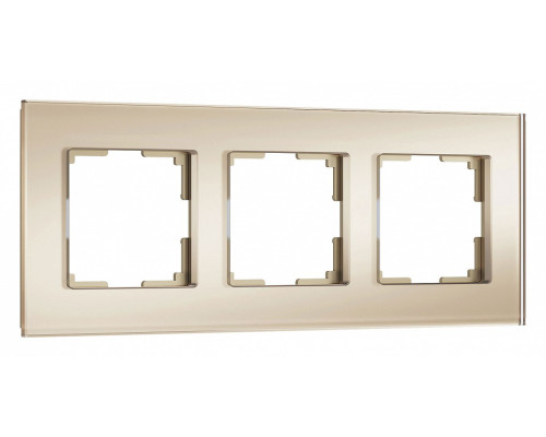 Рамка на 3 поста Werkel Senso (шампань, стекло soft-touch) W0033111 Рамка на 3 поста Werkel Senso (шампань, стекло soft-touch) W0033111