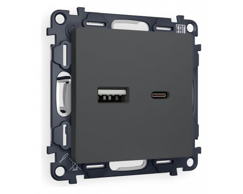 Розетка 2хUSB type A и C без рамки Ambrella Volt Quant MA911010 Розетка 2хUSB type A и C без рамки Ambrella Volt Quant MA911010