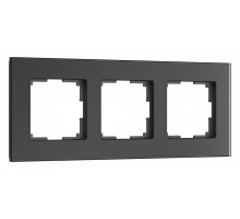 Рамка на 3 поста Werkel Senso (черный, стекло soft-touch) W0033108