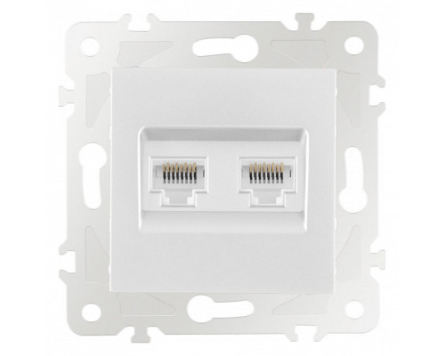 Розетка Ethernet RJ-45 без рамки Arte Milano am-203 203.45-2.white Розетка Ethernet RJ-45 без рамки Arte Milano am-203 203.45-2.white