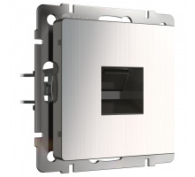 Розетка Ethernet RJ-45 без рамки Werkel глянцевый никель W1181002