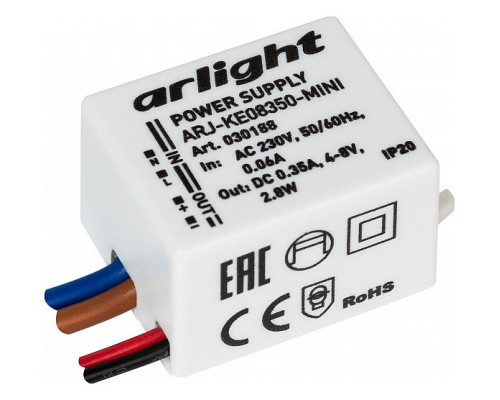 Блок питания с проводом Arlight ARJ 030188 Блок питания с проводом Arlight ARJ 030188