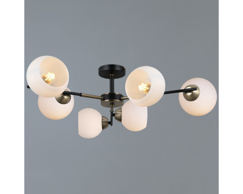 Люстра на штанге ILLUMICO LIBRA IL0469-6CSQ-24 BK AB LIBRA Люстра на штанге ILLUMICO LIBRA IL0469-6CSQ-24 BK AB LIBRA