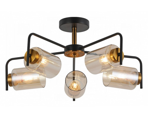 Люстра на штанге ILLUMICO IL8248-5COU-79 BK GD Люстра на штанге ILLUMICO IL8248-5COU-79 BK GD
