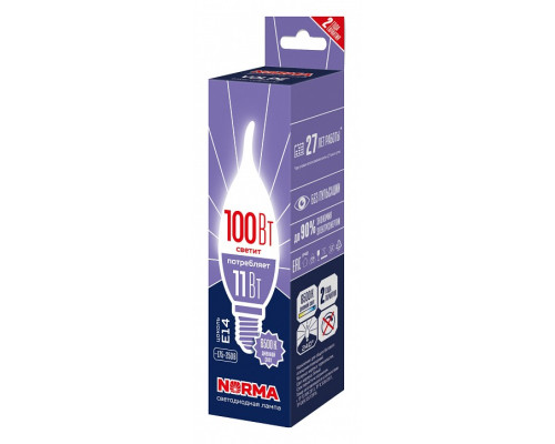 Лампа светодиодная Volpe LED-CW37 E14 11Вт 6500K UL-00010991 Лампа светодиодная Volpe LED-CW37 E14 11Вт 6500K UL-00010991