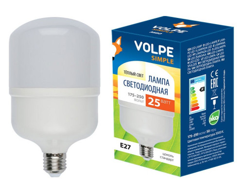 Лампа светодиодная Uniel LED-M80 E27 25Вт 3000K 10808 Лампа светодиодная Uniel LED-M80 E27 25Вт 3000K 10808