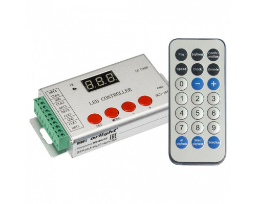 Контроллер-регулятор цвета RGBW с пультом ДУ Arlight HX-802S 022992 Контроллер-регулятор цвета RGBW с пультом ДУ Arlight HX-802S 022992