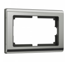 Рамка для двойной розетки Werkel Metallic (глянцевый никель) W0081602