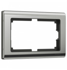 Рамка для двойной розетки Werkel Metallic (глянцевый никель) W0081602
