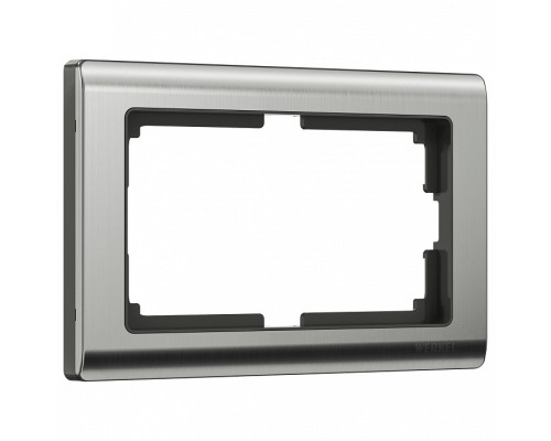 Рамка для двойной розетки Werkel Metallic (глянцевый никель) W0081602 Рамка для двойной розетки Werkel Metallic (глянцевый никель) W0081602