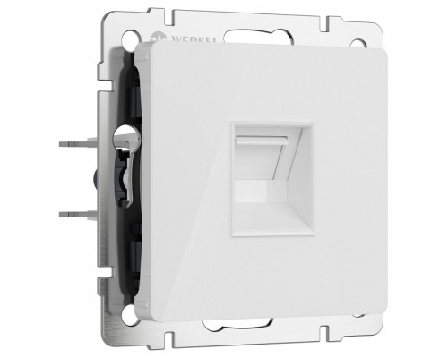 Розетка Ethernet RJ-45 без рамки Werkel белый акрил W1181041 Розетка Ethernet RJ-45 без рамки Werkel белый акрил W1181041