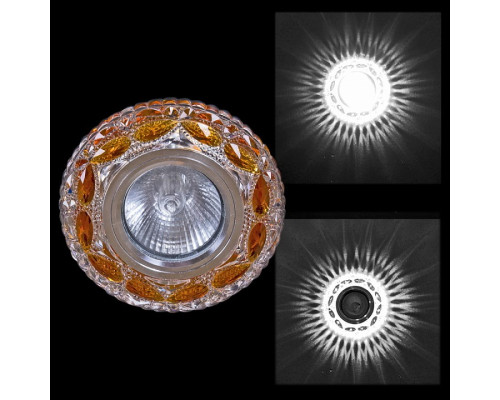 Встраиваемый светильник  00757-9.0-001CN MR16+LED3W CL+TEA