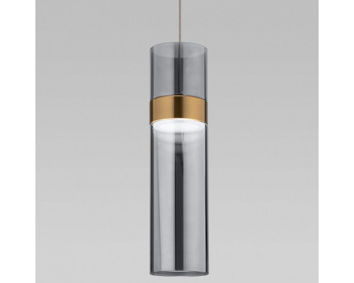 Подвесной светильник Eurosvet Lumen 50244/1 LED латунь/дымчатый Подвесной светильник Eurosvet Lumen 50244/1 LED латунь/дымчатый