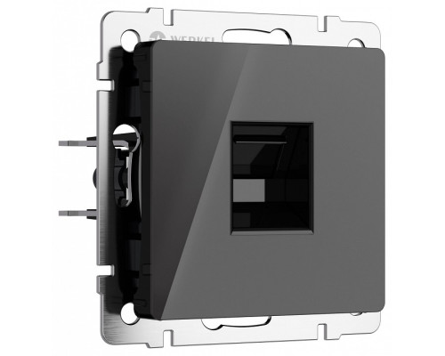 Розетка Ethernet RJ-45 без рамки Werkel черный акрил W1181048 Розетка Ethernet RJ-45 без рамки Werkel черный акрил W1181048
