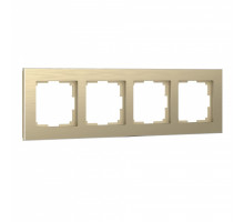 Рамка на 4 поста Werkel Aluminium (шампань) W0041711