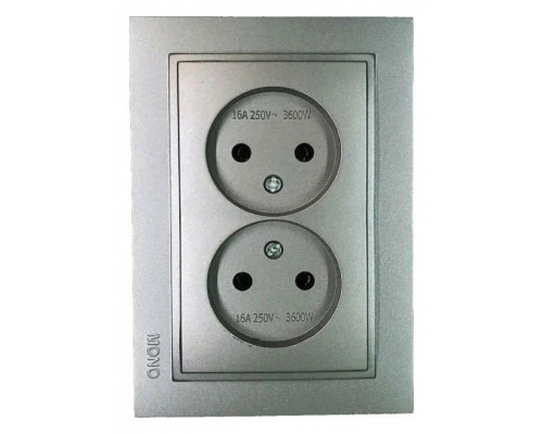 Розета двойная без заземления Mono Electric Despina 102-242405-121 Розета двойная без заземления Mono Electric Despina 102-242405-121